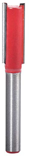 HOHXEN Straight Router Cutter, 1 Pcs 1/4 Inch Shank 3/8 Inch Width Double Flute Straight Bits TCT Straight Carving Wood Engraving Milling Cutter Straight Two Flute Router Cutter Bit-(Blade High 30mm)