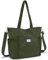 VX VONXURY Sac Cabas Femme Velours Côtelé Sac a Main Femme avec Multi-Poches Sac Bandoulière avec Sangle Réglable pour Travail Voyage Université