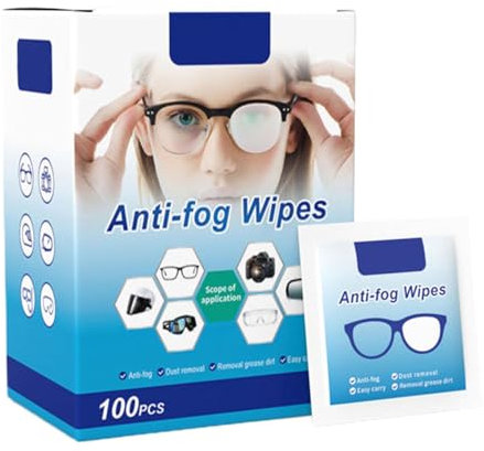 Augenkeime, sauberere Reinigungstücher – 100 Stück Glastücher für die Brille – Reinigungstücher für die Brille, für Büro, Reisen, Hotel, Zuhause, Sport