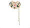 Broche de fleur de coquille naturelle Sécroche en soie