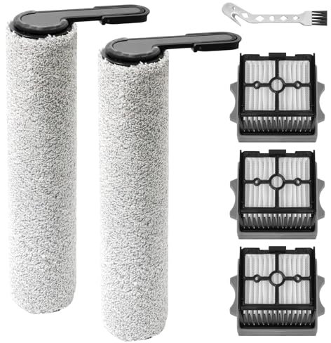 KiimSin accessori per Tineco Floor One Stretch S6/ Switch S6 /S6 stretch lite/S7 Stretch Ultra/FLOOR ONE S9 Artist Parti di ricambio aspirapolvere umido e secco, 2 spazzole rullo + 3 Filtro