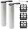KiimSin accessori per Tineco Floor One Stretch S6/ Switch S6 /S6 stretch lite/S7 Stretch Ultra/FLOOR ONE S9 Artist Parti di ricambio aspirapolvere umido e secco, 2 spazzole rullo + 3 Filtro