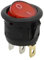 Interruptor basculante redondo de 3 pines, 12 V, 16 A, 12 V, for coche, botón de encendido/apagado, KCD1, 20 mm, 1 unidad(Red-Round)