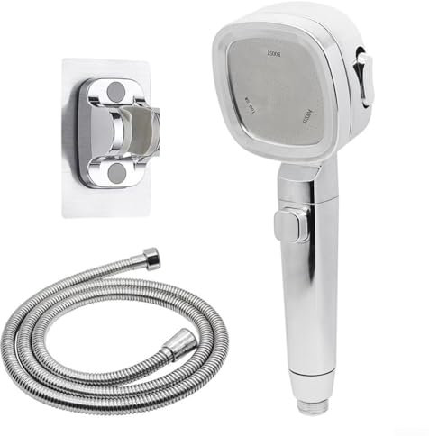 Pumixiy Soffione doccia da 152 cm, tubo flessibile per camper, spruzzatore portatile a risparmio idrico ad alta pressione, per camper, camper, soffione doccia a parete