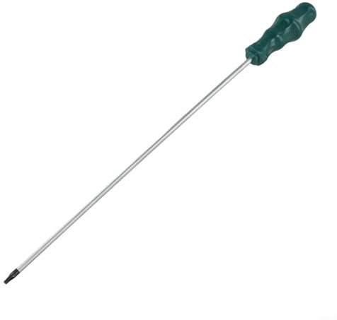 RichVibe Cacciavite magnetico extra lungo da 400 mm, professionale, in acciaio al cromo vanadio, con manico ergonomico in gomma