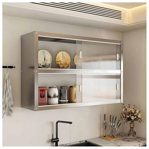 Moderner Glasvitrine, Aufbewahrungsschrank, vielseitige Küchenwand für Küche, Wohnzimmer, Badezimmer, stilvoller Schrank (80 x 35 x 70 cm)