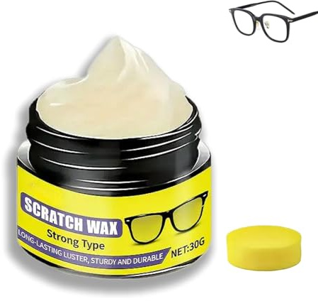 Eye Glass Scratch Remover, Glasses Scratch Repair Kit with 60g Polishing Compound with Polishing Sponge | Lens Scratch Remover & Long-Lasting Cleaner for Eyeglasses, Spectacles | Easy Home Use