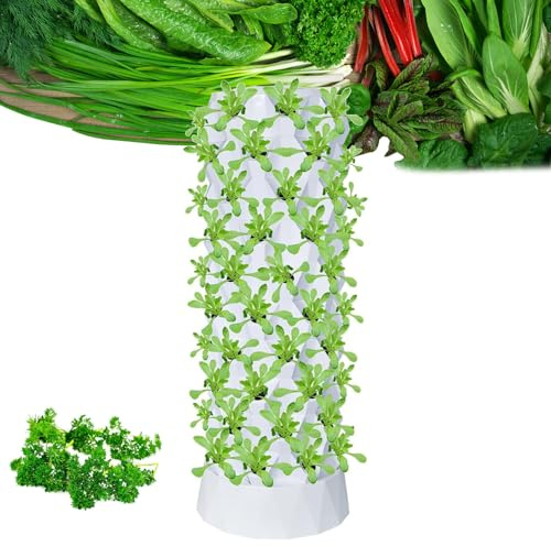 Hydroponic Tower Anzuchtsystem Selbstbewässerndes 10-lagiges Design für Gemüsepflanzen, ideal für Gewächshausgebrauch
