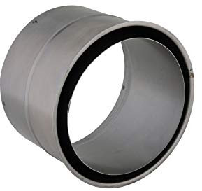 Kamino-Flam Flam 331854 revestimiento de pared doble para tubos de estufa revestidos Senotherm de 2 mm, revestimiento de pared doble de acero aluminizado, plata, diámetro interior 120 mm