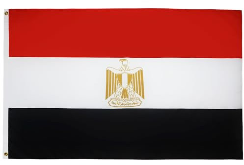 BANDIERA EGITTO 150x90cm - GRAN BANDIERA EGIZIANA 90 x 150 cm Poliestere leggero - Bandiere - AZ FLAG