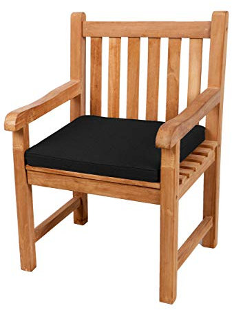 Gutekissen® Sitzkissen für Bank, Gartenschaukeln, Sitz, glatt. FK5 (45x45x5, Schwarz)