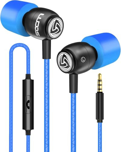 LUDOS Clamor Kopfhörer In Ear - Wired Ohrhörer mit Kabel und Mikrofon, 5 Jahre Garantie, Bass, Premium-Audioqualität, Neuartiger Memory Foam, Verstärktes Kabel, Headphones mit Anrufsteuerung