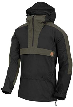 Helikon-Tex Men's Woodsman Anorak Jacket Black / Taiga Green size XXL (EU) / XL (US)