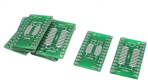 A14070800ux0174 10 Stück SSOP-24 0,65 mm SOP-24 1,27 mm auf DIP 24 Pin 2,54 mm IC PCB Konverter