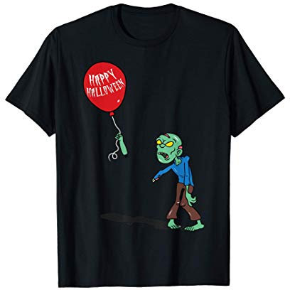 Halloween Zombie Con Globo Jugadores Juegos Camiseta