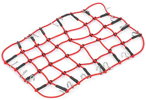 DAUERHAFT Rc-Crawler-Gepäcknetz, Rc-Auto-Simulations-Gepäck-Koffer-Netz, Gepäckträgernetz, Rc-Crawler-Zubehör, mit Elastizität, Stretch, Gummimaterial, robust, langlebig, für 1/8 1/10 Rc-Crawler