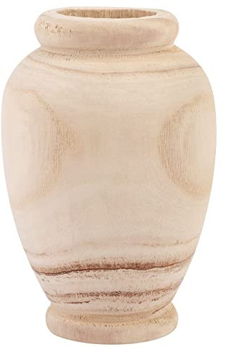 Tbkoly Holz Vase Dekoration für Wohnzimmer Tisch Massiv Holz Ware Blumen Flasche Ornament Haus Dekoration