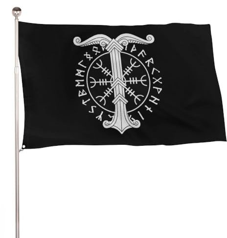 Dekorative Gartenflagge, Hof-Banner, Wikinger, heiliger Weltbaum, Stammdruck, Urlaub, Willkommen, Gartenflaggen, Rasen, hängende Dekoration, 90 x 150 cm