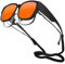 Goiteia 100% Orange Blue Light Blocking Glasses-Amber Tint Gaming Glasses for Better Sleep/Eyes Strain/Light Sensitive-Ultra Light & Spring Hinges for Better Comfor (L-62 * 55mm)