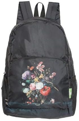 ECO CHIC Sac à dos pliable de la collection National Gallery (Fleurs dans un vase en verre de Jacob van Walscapelle)