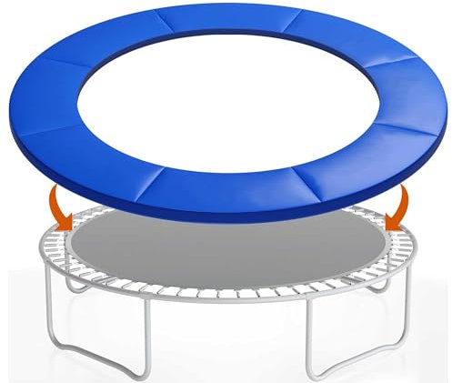 NBVNBV Trampolin Randabdeckung Ø183 244 305 366 396 427 457 487 cm | Reißfest | UV-beständig Wetterbeständig | Universell Trampolin Umrandung Federabdeckung Randschutz, Blau-305cm