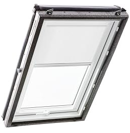 Original Roto Rollo Exclusiv ZRE für Roto Dachfenster - Führungsschiene Weiß - Manuelle Bedienung - Tageslichtrollo für Baureihe Designo R4/R7 und Classic 43/73 - Größe 065/118 | 06/11 - Farbe Weiß