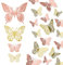 Papillon Decoration - Chambre Fille Stickers Porte, Décoration Chambre, Sticker Mural, Mélange Or Or Rose 24 Pièces
