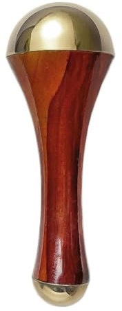 Baguette de massage ayurvédique Kansa - Kansa wand visage cuivre, zinc, étain et bois - Pour visage et corps - Relaxation, détox et éclat de la peau - Réduit cernes et ridules - Beauté holistique