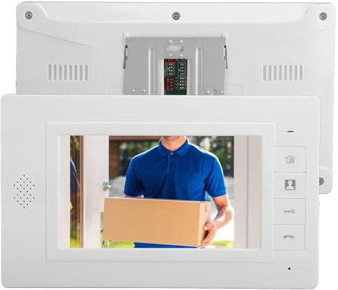 Kabelgebundenes 7 Zoll Farbbildschirm Video Türklingel Gegensprechsystem mit IR Kamera, Smart Home Türsprechanlage für Zuhause, Wohnung, Video Gegensprechanlage mit