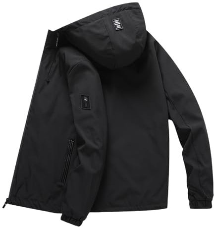 Generisch Softshelljacke für Herren Wasserdicht Winddicht Regenjacke Wandern Leichte Übergangsjacke Outdoor Einfarbig Winterjacke Atmungsaktiv Casual Windbreaker