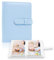 Fotoalbum 4x6 Fotos - 68 Taschen kleine Mini-Kapazität Premium Vegan Leder Cover, tragbare Brieftasche Fotoalbum für Jungen Mädchen Geburtstag Hochzeit (Blau)