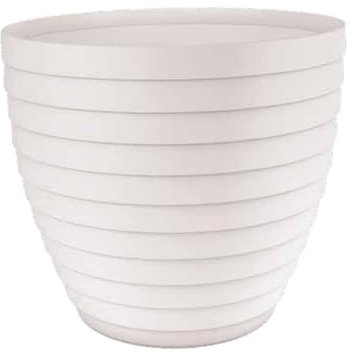 Pot en Plastique Ø150 mm, Couleur Blanche, idéal pour la Culture de Plantes et la décoration d'intérieur.