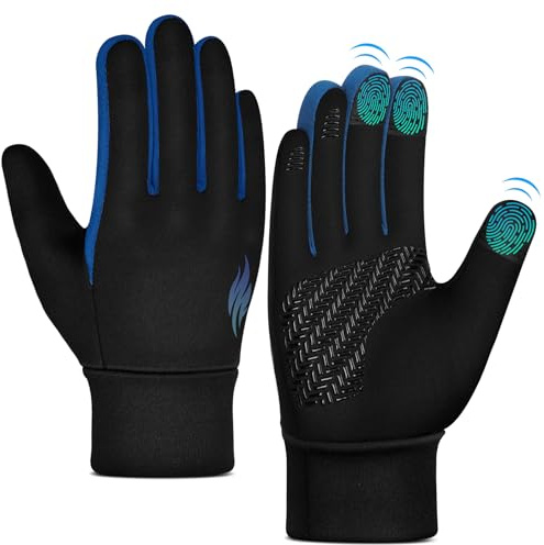 OOPOR Guantes de invierno para niños, guantes de ciclismo para niños, cálidos, para pantalla táctil, guantes de invierno, para deportes al aire libre, impermeables, resistentes al viento