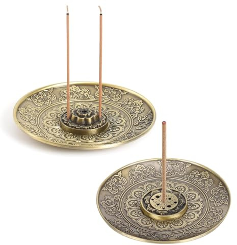 2 Stück Räucherstäbchenhalter Lotus Design, Räuchergefäß Für Meditation Und Yoga, Halter Für Räucherstäbchen Mit Mehrfachlöchern, Ideal Für Zuhause Und Entspannung
