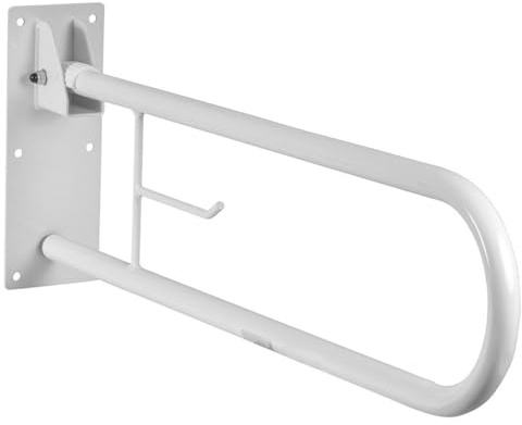 HealthSmart Fold Away Grab Bars for Bathroom, Shower Handle, Bathtub Accessories for Elderly, Toilet Safety Rail, Bath and Shower Grab Bars, Handicap Grab Bars, White