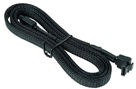 Phobya SATA 3.0 Anschlusskabel mit Sicherheitslasche 90cm - Schwarz gesleevt Kabel SATA Kabel