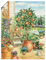ARTLAND Wanddeko Poster & Kunstdrucke Wandposter 60 x 80 cm Landschaften Garten Malerei Grün Orangenbaum A6YA