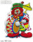 KarnevalsTeufel.de Wandbild Clown mit Trommel, Höhe ca. 60 cm, Wand-Deko, Dekoration
