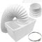 SPARES2GO Condenseur Évent Boîte et kit de tuyau avec clip à vis pour ZANUSSI Sèche-linge ventilé (4 / 100mm Diamètre) par SPARES2GO