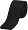 DonDon schmale Strickkrawatte schwarz 5 cm