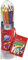 FABER-CASTELL 112457 - Malset Colour Grip Rakete, 15 Buntstifte