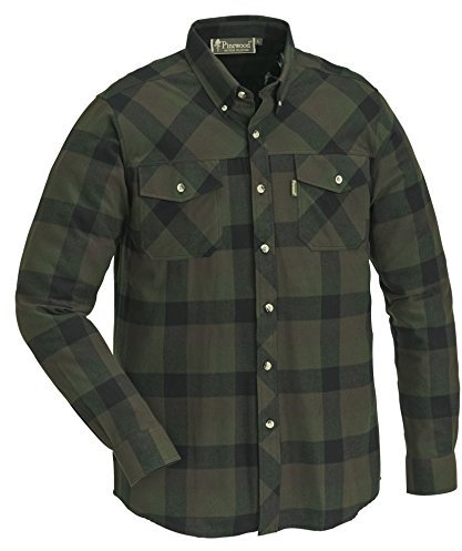Pinewood Herren Lumbo Hemd, Grün/Schwarz, XL EU