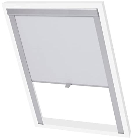 vidaXL Verdunkelungsrollo Verdunkelung Dachrollo Dachfensterrollo Weiß U08/808