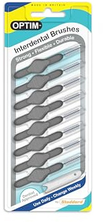 Stoddard Icon Grey Standard Interdental Brush - 8 Bush Plus 2 Free Brush in 1 Pack