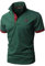 GHYUGR Men's Short Sleeve Polo Shirts Giraffe Contrasting Colors Golf Tennis T-Shirt,Green,XL