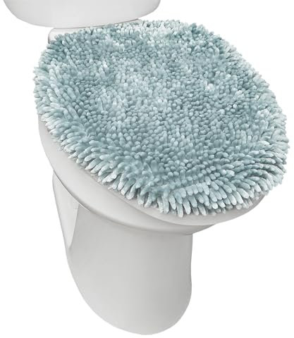 SoHome Spa Step Luxus Plüsch Chenille Shag Maschinenwaschbar Ultra Soft Standard Toilettendeckel Bezug 47 x 49,8 cm Mint