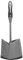 Grey Plastic Toilet Brush & Holder Sleek & Stylish Modern Look