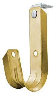 4,8 cm (1 516 Zoll) robuste MetallKabel und Drahtstütze, JHakenAufhänger mit Winkelclip zur Befestigung horizontaler Oberflächen (Decken, Balken...) und ¼ZollGewindestange für Kabel und