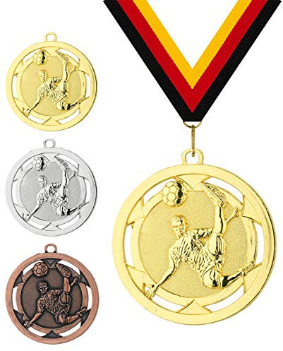 Pokalmatador Ø 50 mm Medaille Kroatien Fussball inkl. Medaillenband und optionaler, individueller Beschriftung (Gold, inkl. Beschriftung)