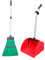 Long Handled Outdoor Dustpan and Brush Set, Large Garden Leaf / Waste Scoop Dust Pan with Stiff Yard Broom